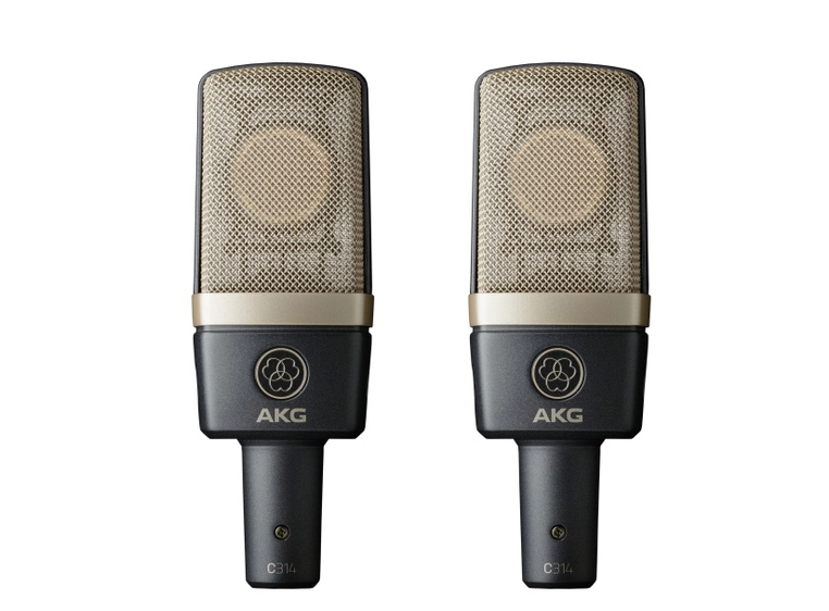 AKG C314S kondensatormikrofon stereopar med fire karakteristikker 